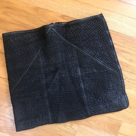Free People Leather Mini Skirt - Picture 1 of 5